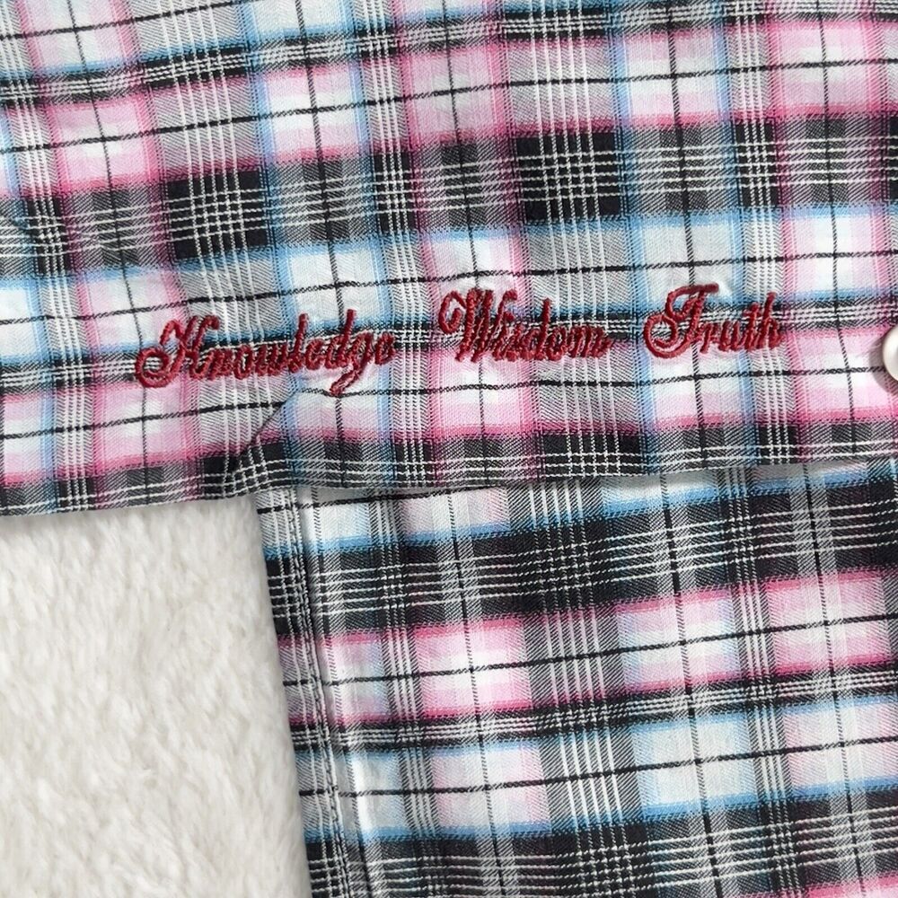 Robert Graham Plaid Shirt Mens Sz 2XL Long Sleeve Flip Cuff Button Up - Picture 10 of 13